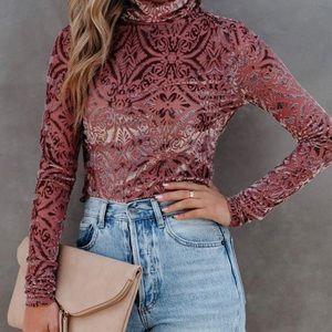 VICI Velvet Turtleneck Top